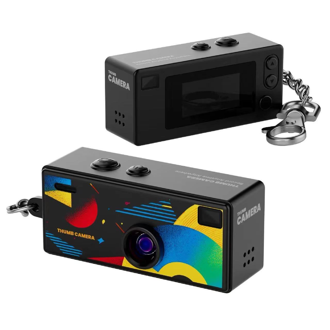 Thumb Keychain Camera 0.96Inch Mini Action Camera Retro Support Memory Card 1080P Very Small Camcorder Video Recorder