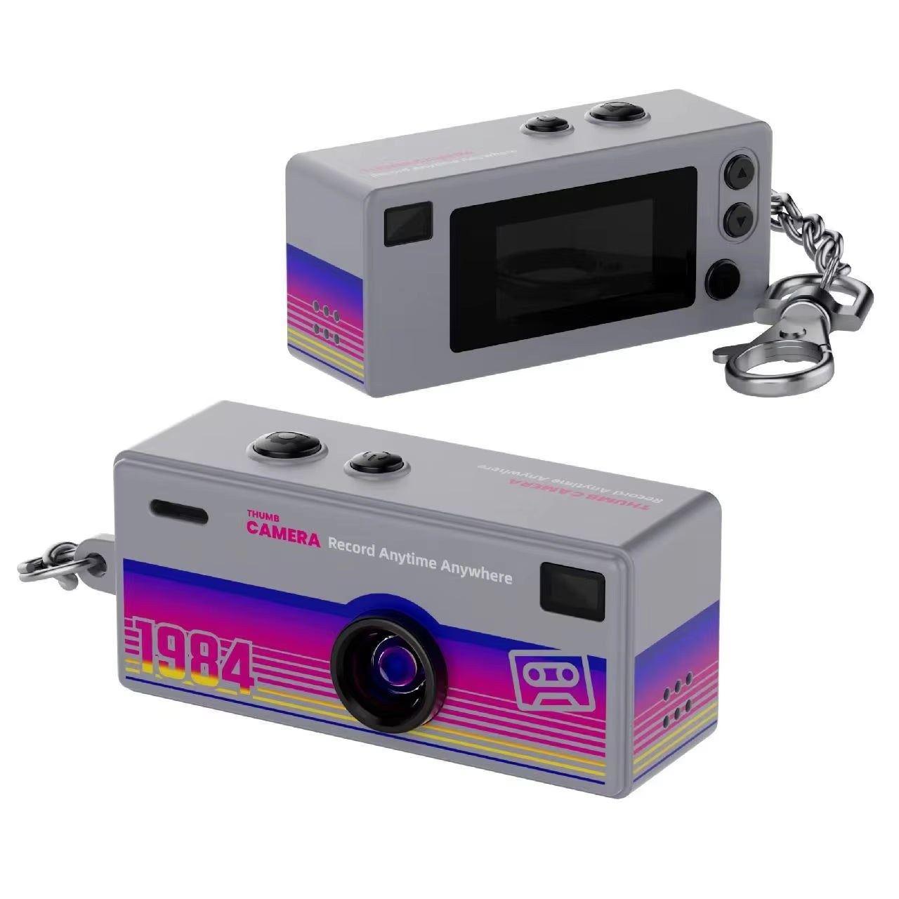 Thumb Keychain Camera 0.96Inch Mini Action Camera Retro Support Memory Card 1080P Very Small Camcorder Video Recorder